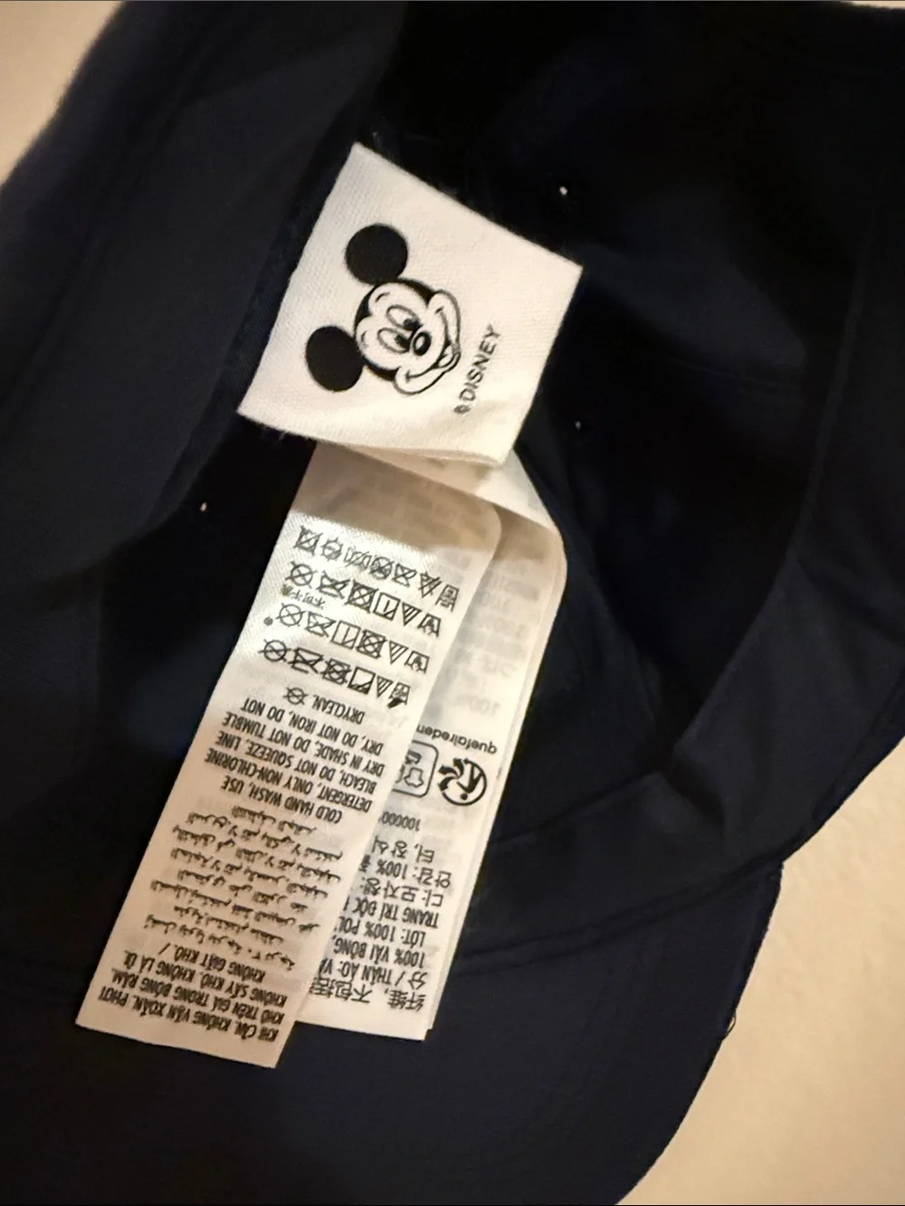 Disney Navy Cap with Mickey Tag